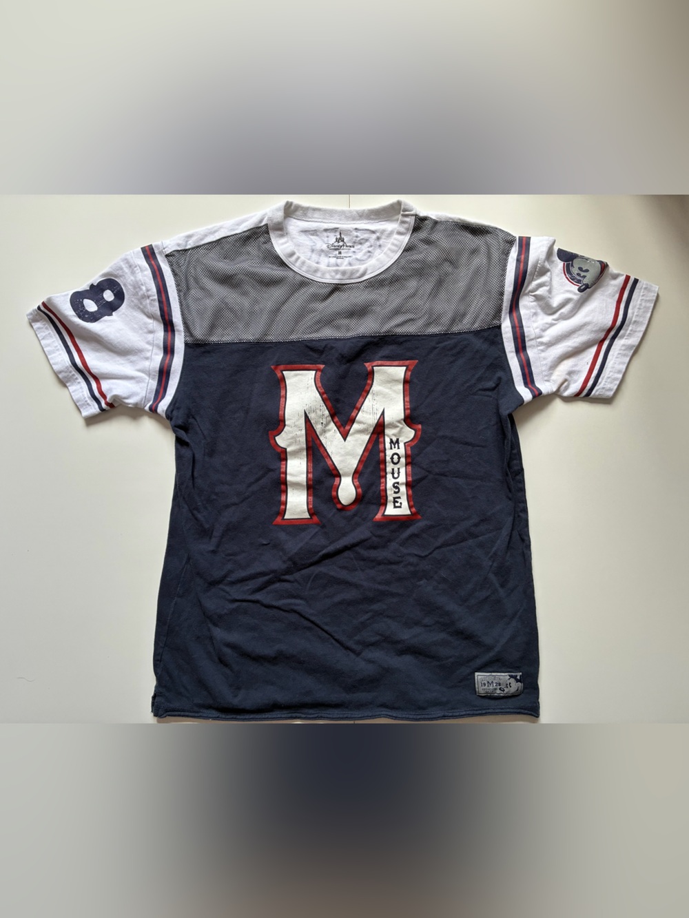 Disney x Mickey Mouse Jersey #28 Red White Blue - Size Medium